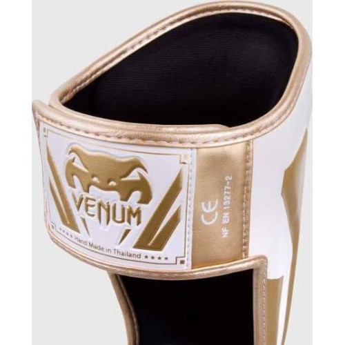 Shin Guards Venum Elite Standup - White/Gold