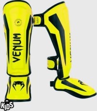 Детские защита голени Venum Elite Exclusive Neo Yellow