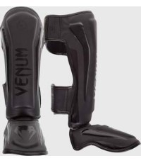 Защита голени Venum Elite Standup, матовая чёрная