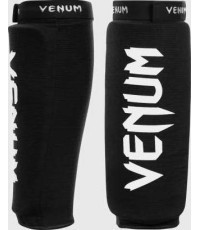 Venum Kontact Shin Guards Without Foot - Black