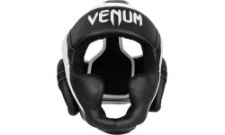 Боксёрский шлем Venum Elite, чёрный/белый