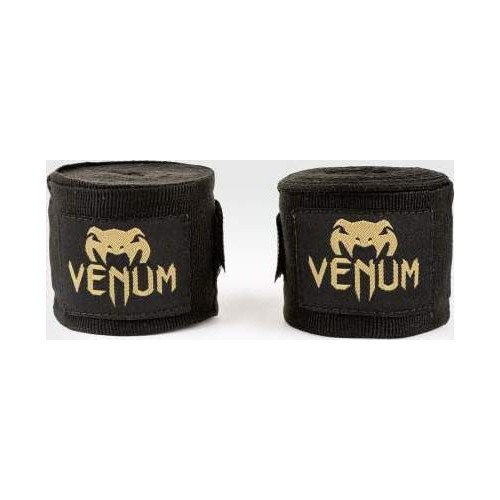 Боксёрские бинты Venum Kontact, 4,5 м, чёрно-золотые