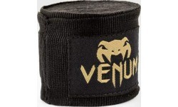 Boksa bandāžas Venum Kontact, 4,5 m, melnas/zeltainas