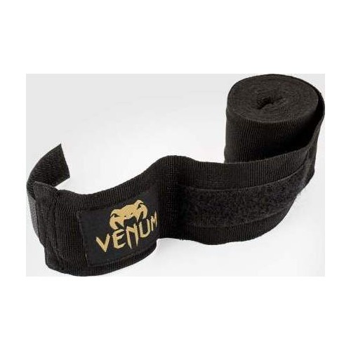 Боксёрские бинты Venum Kontact, 4,5 м, чёрно-золотые