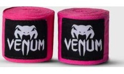 Боксёрские бинты Venum Kontact, 4,5 м – неоново-розовые