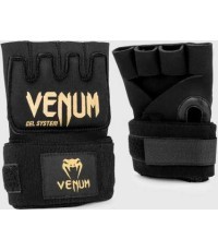 Боксёрские бинты Venum Kontact Gel, чёрно-золотые