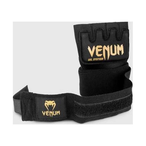 Roku bandāžas Venum Kontact Gel, melni-zeltaini