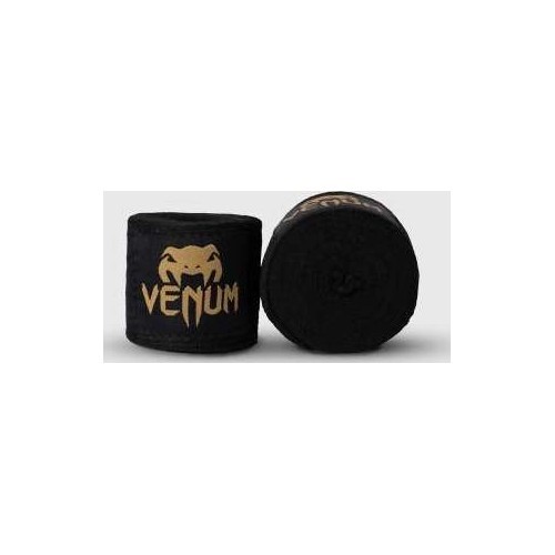 Боксерские бинты Venum Kontact, черно-золотые, 4 м