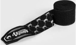 Боксёрские бинты Venum Monogram, чёрный/белый