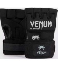 Boksa pārsēji Venum Gel Kontact Quick, melni/sudraba