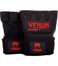 Boksa pārsēji Venum Kontact Gel - melni/sarkani