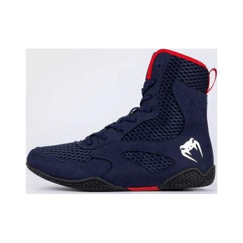 Venum Contender Boxing Shoes - Navy Blue/Red