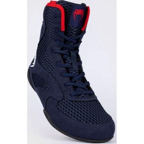 Venum Contender Boxing Shoes - Navy Blue/Red