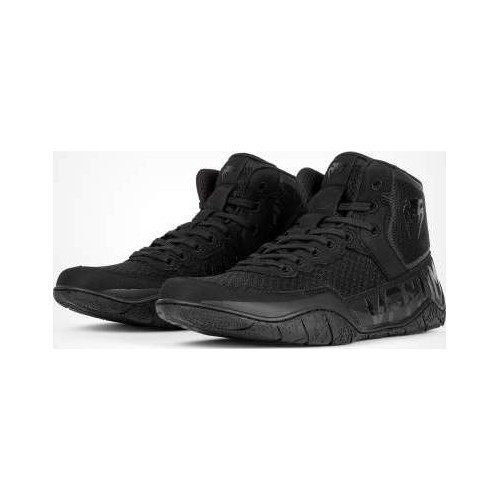 Venum Elite Wrestling Shoes - Black/Black