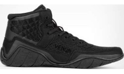 Venum Elite Wrestling Shoes - Black/Black