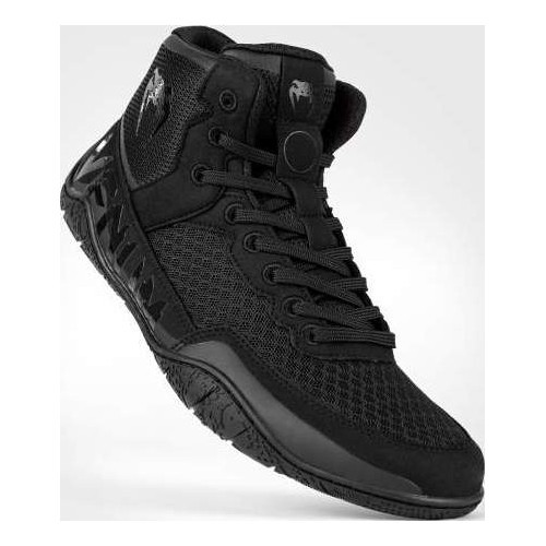 Venum Elite Wrestling Shoes - Black/Black