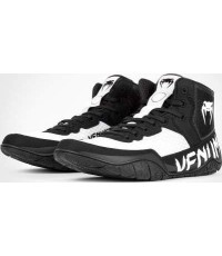 Venum Elite Wrestling Shoes - Black/White