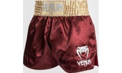 Venum Classic Muay ThaÃ¯ Short - Burgundy/Gold/White