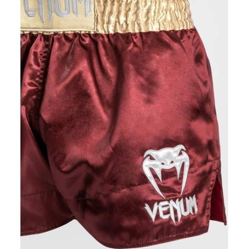 Venum Classic Muay Thai šorti - bordo/zelta/balti
