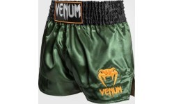 Venum Classic Muay Thai šorti, zaļi/melni/zelta