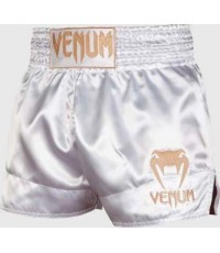 Muay Thai šorti Venum Classic - Balti/zelti