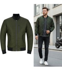 Motorcycle Jacket W-TEC Caravago - Green