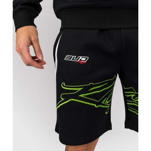 Мужские хлопковые шорты Venum x Bud Racing – чёрный/белый/зелёный