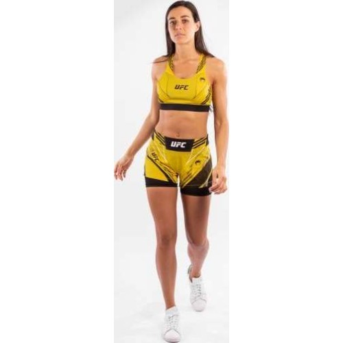 UFC Venum Authentic Fight Night sieviešu MMA šorti, šaurs piegriezums, dzelteni