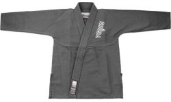 BJJ kimono Venum Contender Kids ar baltu jostu, pelēks