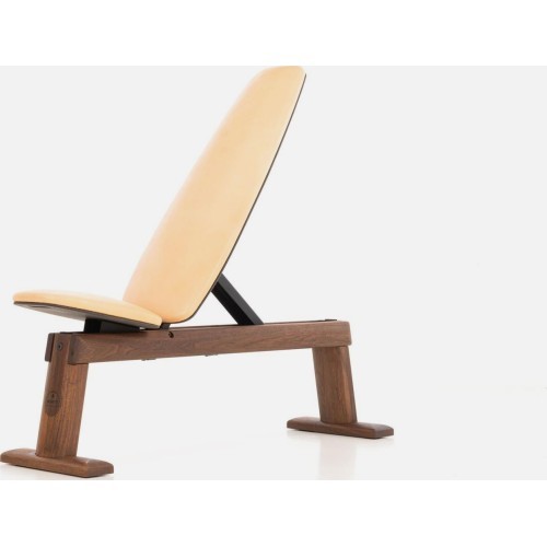 Weight Bench NOHrD Walnut Genuine Leather, Natural