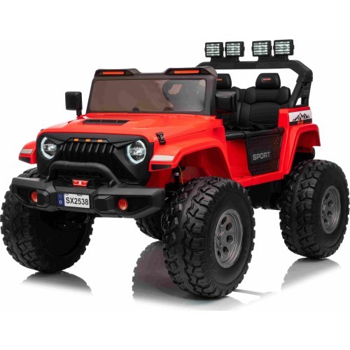 Elektromobilis Extreme Sport 4x4, sarkans, divvietīgs