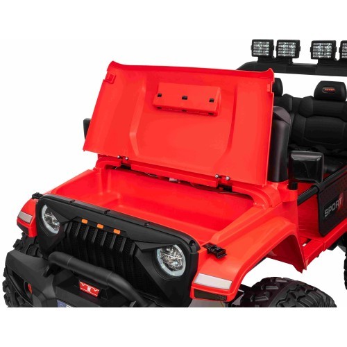Elektromobilis Extreme Sport 4x4, sarkans, divvietīgs