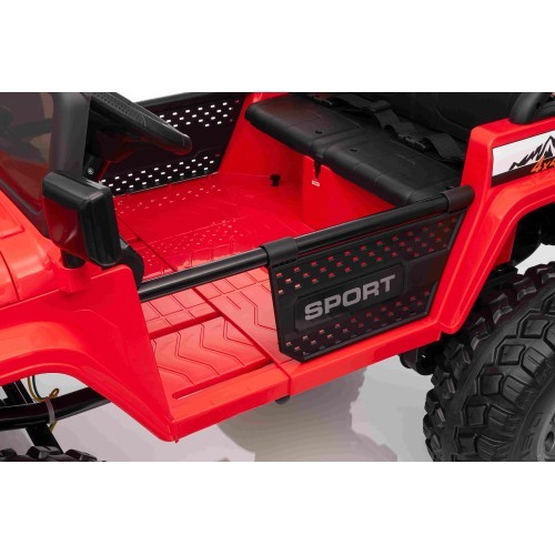Elektromobilis Extreme Sport 4x4, sarkans, divvietīgs