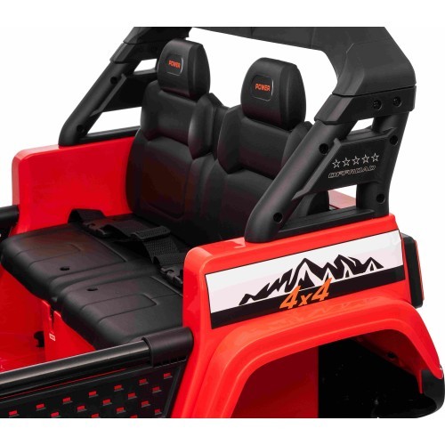 Elektromobilis Extreme Sport 4x4, sarkans, divvietīgs