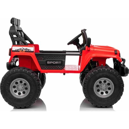 Elektromobilis Extreme Sport 4x4, sarkans, divvietīgs