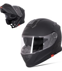 Flip-Up Motorcycle Helmet W-TEC Venero - Magic Matt Black