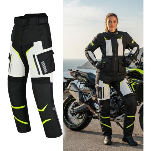 Sieviešu motociklistu bikses W-TEC Warao Lady - Black/Blue