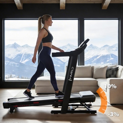 ELECTRIC HOME TREADMILL WITH INCLINE AND DECLINE FUNCTION HMS TERRUN275