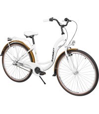 Dviratis AZIMUT Vintage 28" 3 ātrumi 2023 balta-krēma matēta