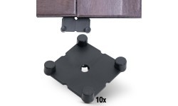 Connector Set for Luxteko Waffle Floor Mats – 10 Pcs.