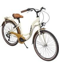 Dviratis AZIMUT Vintage TX-7 26" 2023 krēmīgi brūns spīdīgs