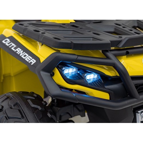 Kvadricikls Can-Am Outlander ar tālvadības pulti, dzeltens