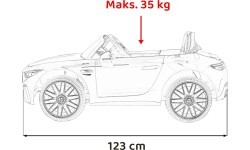 Elektromobilis Mercedes Benz AMG SL63, sarkans