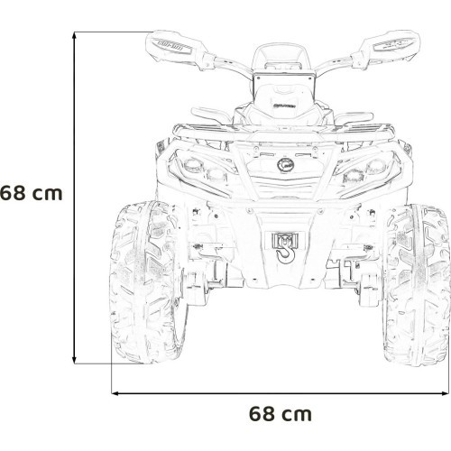 Elektriskais kvadriciklis Can Am Outlander ATV, melns