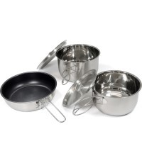 Origin Outdoors nerūsējošā tērauda ēdiena gatavošanas komplekts “Non-Stick”