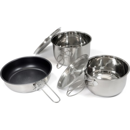 Origin Outdoors nerūsējošā tērauda ēdiena gatavošanas komplekts “Non-Stick”