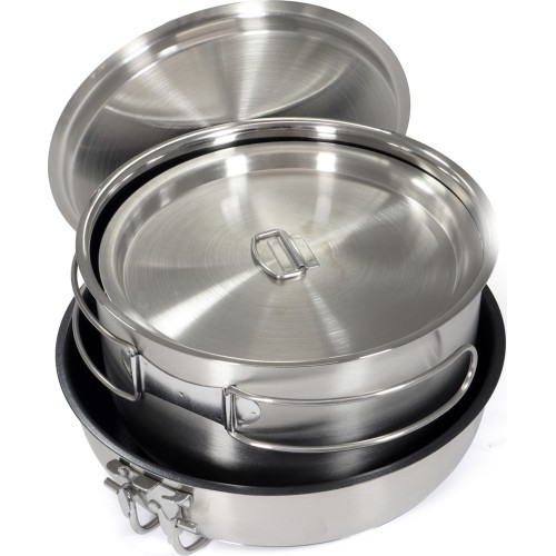 Origin Outdoors nerūsējošā tērauda ēdiena gatavošanas komplekts “Non-Stick”
