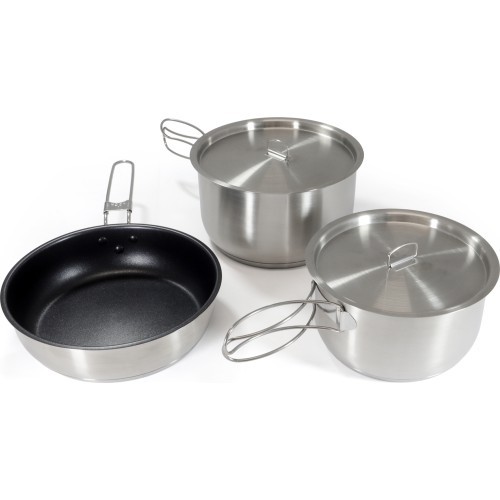 Origin Outdoors Stainless Steel Cooking Set 'Non-Stick'
