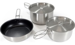 Origin Outdoors nerūsējošā tērauda ēdiena gatavošanas komplekts “Non-Stick”
