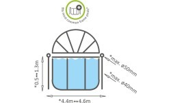 Baseina kupols EXIT ECO ø450 cm – universāls